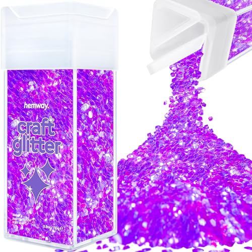 Craft Glitter Shaker Fluorescent Purple 110g Super Chunky (3.9 Ounce)
