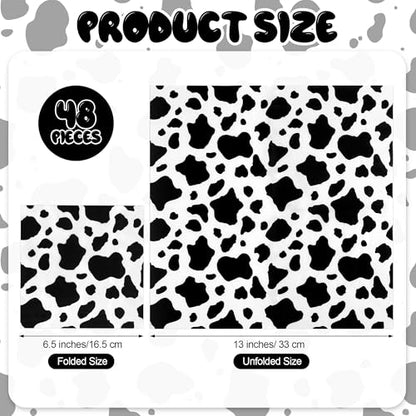 48 Pieces Cow Print Paper Napkins (48 Count)