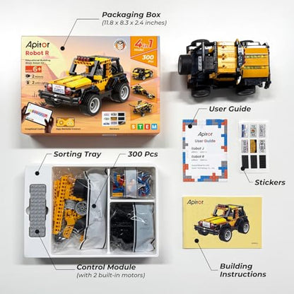 Robot R 4-in-1 STEM Robot Building Kit 300 Pieces (300 Count)