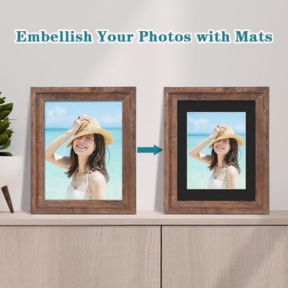 11x14 Black Picture Mats with Core Bevel Cut Frame Mattes for 8.5x11 Pictures