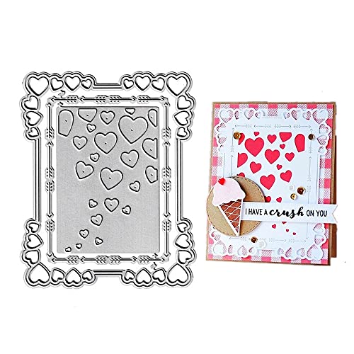 Love Heart Background Frame Cutting Dies