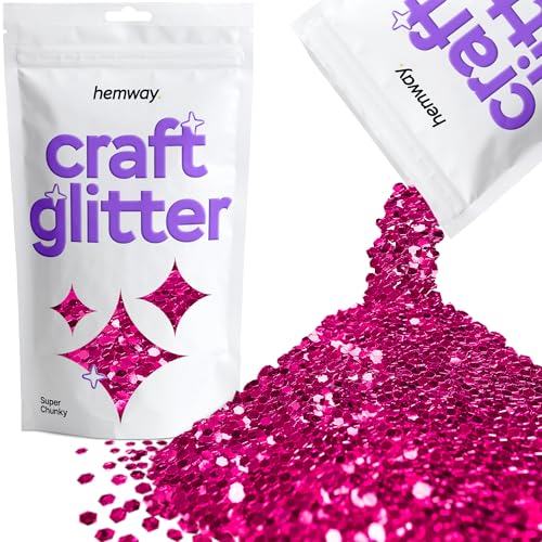 Craft Glitter Dark Rose Pink 100g Super Chunky Glitter (100 grams)