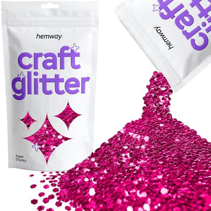 Craft Glitter Dark Rose Pink 100g Super Chunky Glitter (100 grams)
