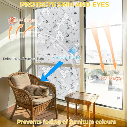 Window Privacy Film Decorative for Front Door