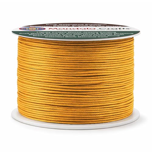 0.5mm Dark Goldenrod Waxed Cord (327 Foot)