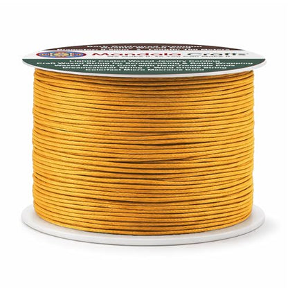 0.5mm Dark Goldenrod Waxed Cord (327 Foot)