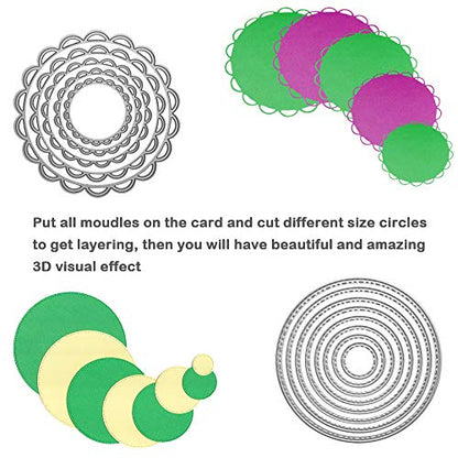 2 Packs Cutting Dies Stencil Metal Template Moulds (2 Count)