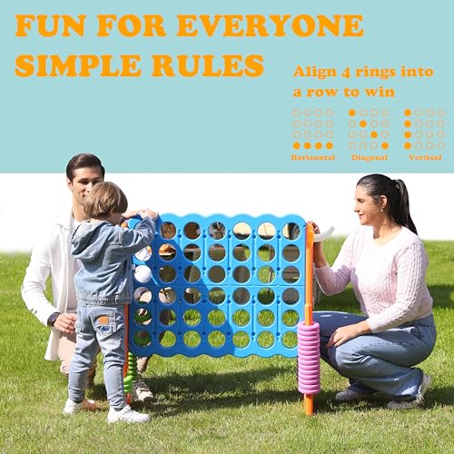 Height Adjustable Giant 4 in a Row Connect Game