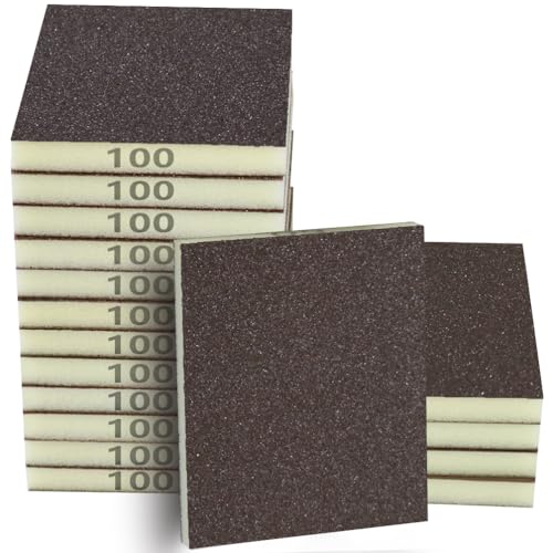 16PCS 100 Grits Sanding Sponge Medium Sanding Block (16 Count)