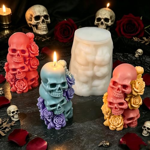 Halloween Skull Candle Mold