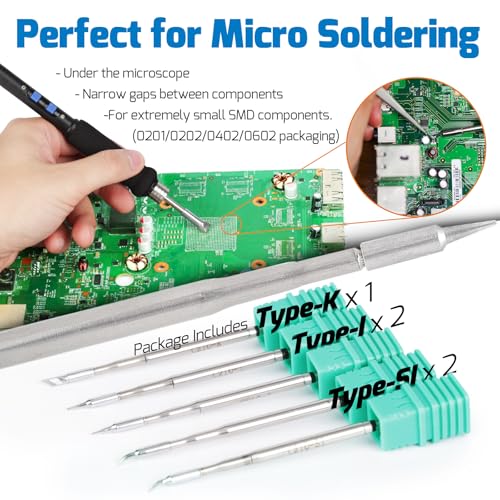 982 V Micro Soldering kit with 5 C210 Soldering Iron Tips