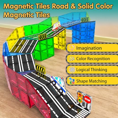 106Pcs Christmas Magnetic Tiles (106 Count)