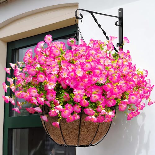 Artificial Flowers Fake Plants for Outdoor Indoor Decoration (16 Count)