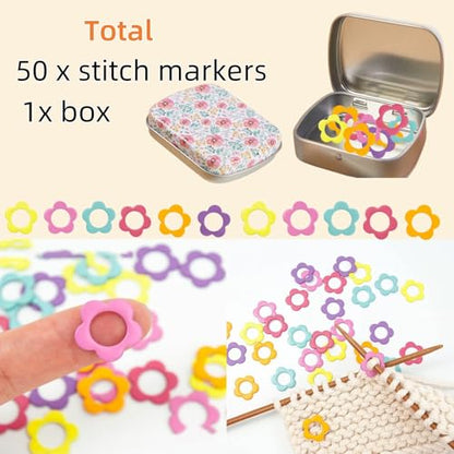 Star Shape Metal Stitch Markers Knitting (50 Count)
