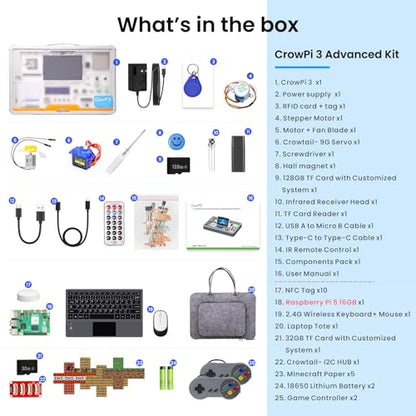 CrowPi3 AI Learning Kit for Raspberry Pi 5
