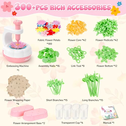 300+PCS Fabric Flower Bouquets Toys (352 Count)
