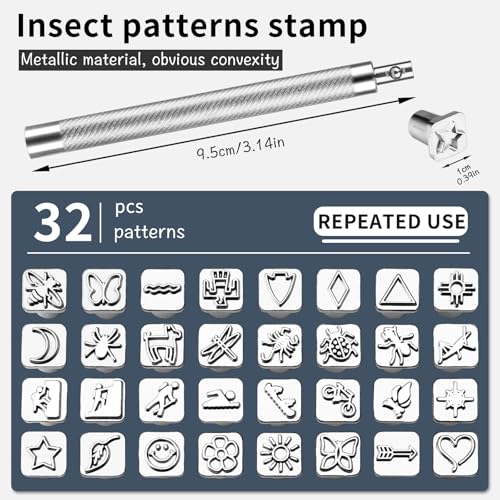 33 PCS Leather Stamping Tools (32 Count)