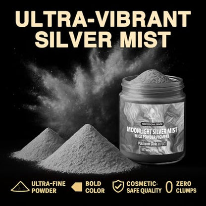 Moonlight Mist Silver Mica Powder 2 oz (2 Ounce)