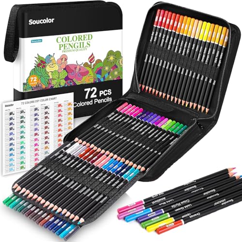 72 Colors Colored Pencils Set (72 Count)