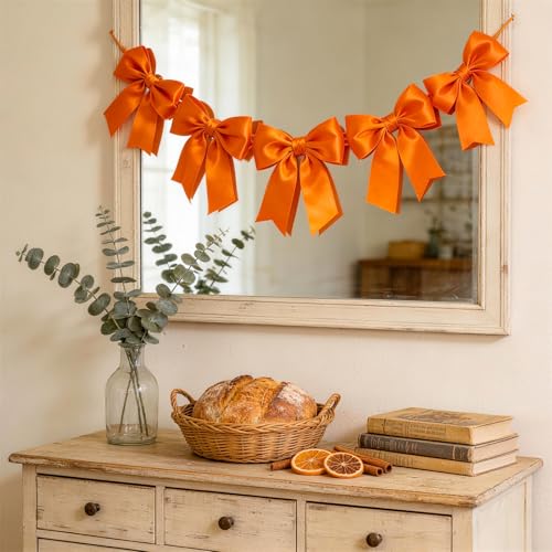 Orange Satin Ribbon 4 Inch x 10 Yards Double Faced
