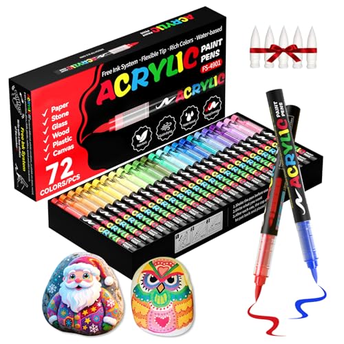 72 Colors Acrylic Paint Markers (72 Count)