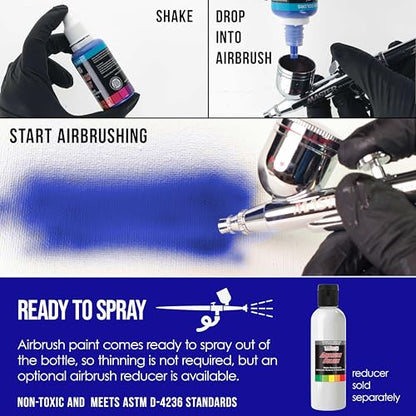 Opaque Sapphire Blue Acrylic Airbrush Paint