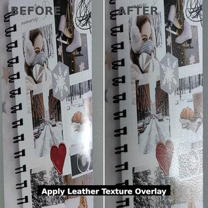 25 Sheets Leather Texture Clear Self Adhesive Stickers Cold Laminate Sheets (25 Count)