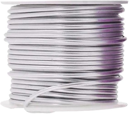 Mandala Crafts 12 Gauge Anodized Aluminum Craft Wire for Jewelry Making - 276 FT Colored Flexible Silver Lavender Purple Pink Ice Blue Turquoise Wire - Bendable for Bonsai Armature Crafting Sculpting - Crafty Corner