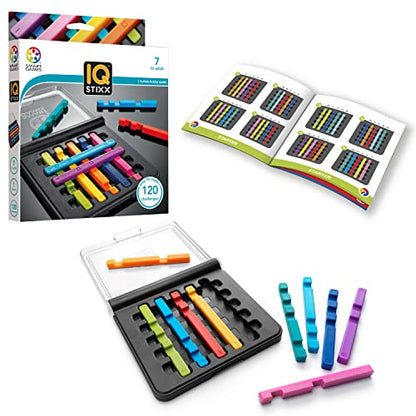 IQ Stixx Stacking Travel Game with 120 Challenges for Ages 7