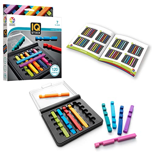 IQ Stixx Stacking Travel Game with 120 Challenges for Ages 7