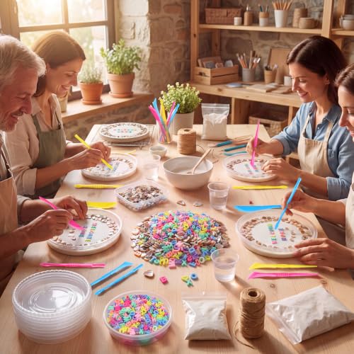 12 Kit DIY Stepping Stone Mold 10 Inch for Garden (12 Count)