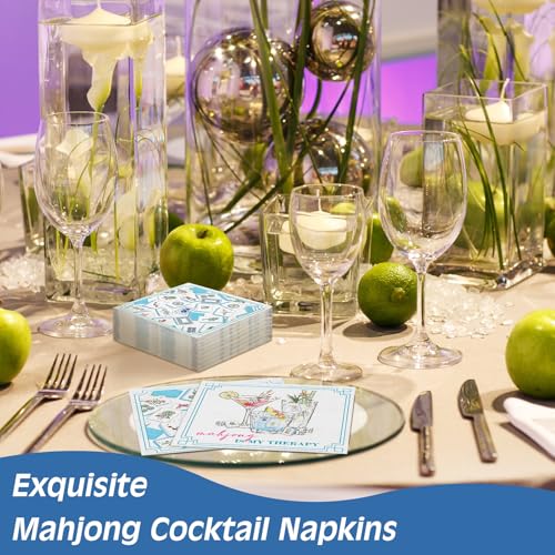 Mahjong Napkins 200 Pcs Cocktail Paper for Party Outdoor Events (200 Count)