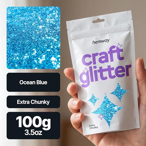 Craft Glitter Ocean Blue 100g Extra Chunky Glitter (3.5 Ounce)