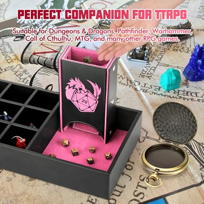 DND Dice Tray & Tower Storage Box