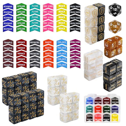 122PCS MTG Abilities Keyword Tokens Dice Counters Set for Magic The Gatering