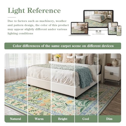 Washable 6x9 Area Rugs for Bedroom (56 Sq Ft)