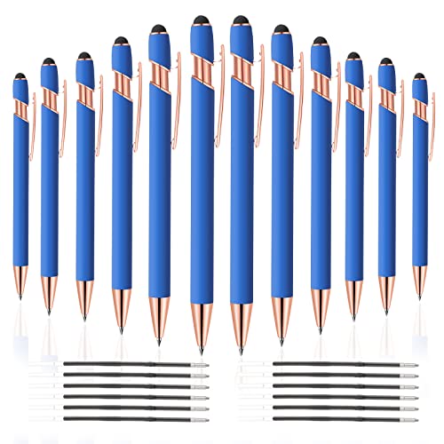 12 PCS 2 in 1 Stylus Ballpoint Pen with Stylus Tip (24 Count)