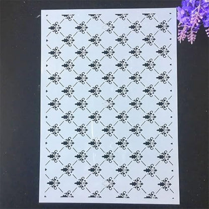 A4 Reusable Small Symbol Lines Stencil for Painting