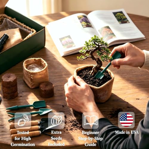 8 Pack Bonsai Tree Kit with Complete Tools (40 Count)