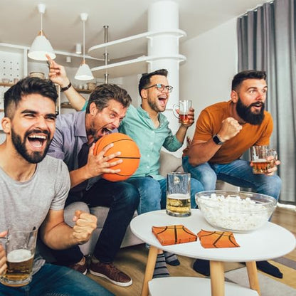 48 Pieces Basketball Napkins 13 x 13 Inches Basketball Paper Napkins Disposable Basketball Pattern Cocktail Napkins for Basketball Party Decorations (48 Count)
