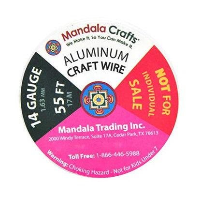 14 GA Gold Blue Purple Assorted Anodized Aluminum Craft Wire (330 Foot)