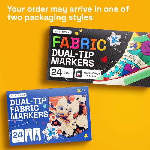 24 Dual Tip Fabric Markers Decorating Kit (24 Count)
