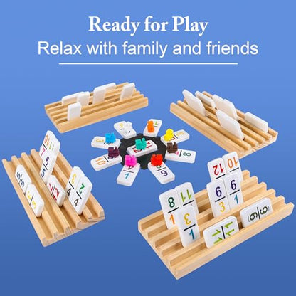 Mexican Train Dominoes Set Double 12 with Numbers