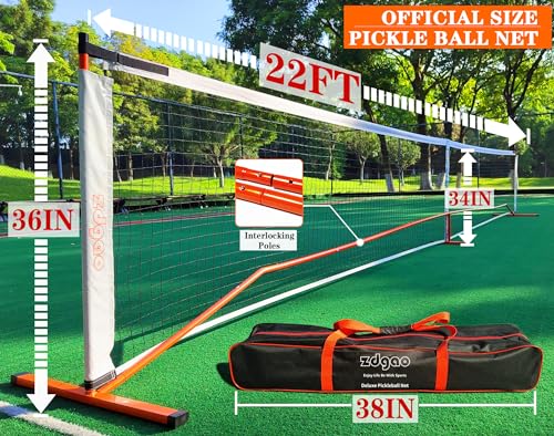 Pickleball Net and Fiberglass Paddle Set of 4