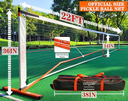 Pickleball Net and Fiberglass Paddle Set of 4
