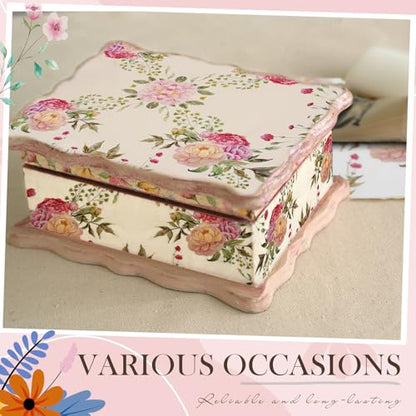 20 Pack Decoupage Napkins Floral Cocktail Decorative Paper Napkins (20 Count)