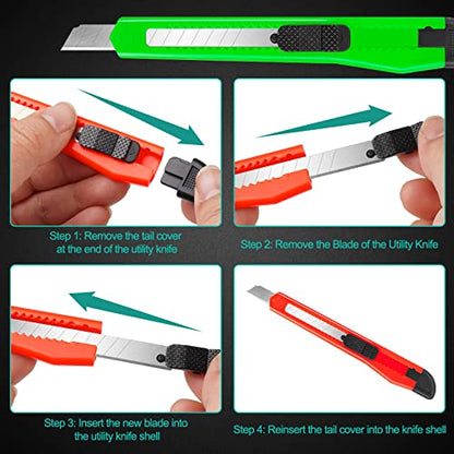 24 Pack Box Cutter Retractable