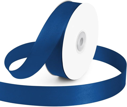 KMER LIFE 1 inch Wide x 50 Yards Navy Blue Single Faced Polyester Satin Ribbon, Navy Blue Satin Ribbon Perfect for Wedding Decor, Wreath, Crafts, Gift Wrapping & Other Projects (Navy Blue) - Crafty Corner