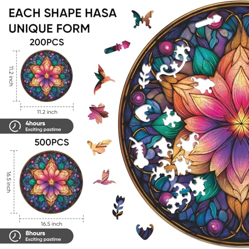 Mandala Wooden Puzzle (500 Count)