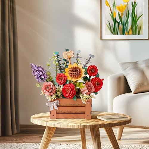 3D Wooden Flower Puzzle for Adults